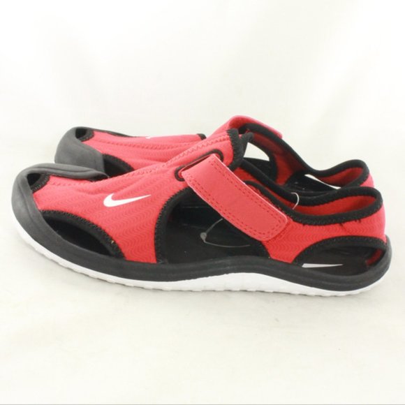 Nike Other - NIKE Sunray Protect PS Red Black Preschool Sandals Sz 2 Y